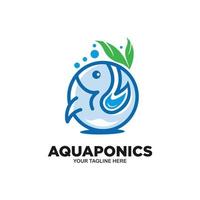 plantilla de vector de logotipo de acuaponia