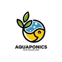 plantilla de vector de logotipo de acuaponia