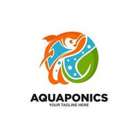 Aquaponics Logo Vector Template