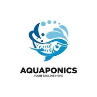 Aquaponics Logo Vector Template