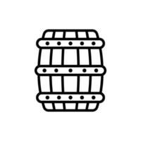 wooden barrel icon design vector template