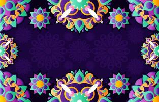 Colorful Rangoli  and Mandala Pattern Background vector