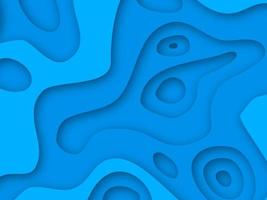 Blue Papercut Sea Topography Background photo