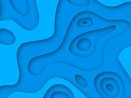 Blue Papercut Sea Topography Background photo