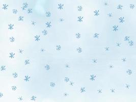 Blue Watercolor Snowflakes Winter Background photo