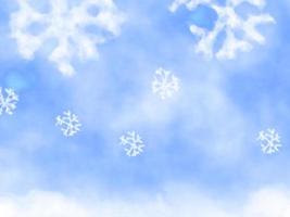 Blue Watercolor Snowflakes Winter Background photo