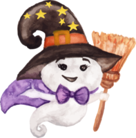 vattenfärg spöke halloween png