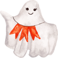 vattenfärg spöke halloween png