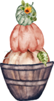 basket with pumpkins and mushroom png