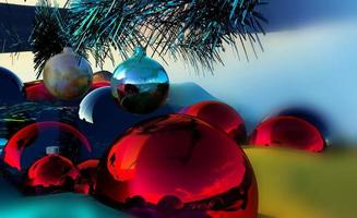 3D Rendering Christmas Greeting Card Festive Background photo