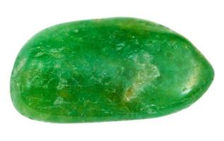 Chrysoprase pebble isolated photo