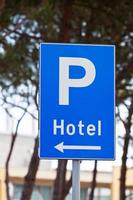 Hotel Parking Traffic Sign photo