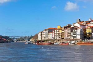 descripción general del casco antiguo de oporto, portugal foto