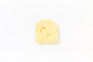 Piece of cheese on white background photo