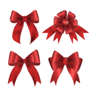 Red gift bows Decorative bow, 3d  set png