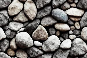 patrón impecable en rocas desgastadas, envejecidas, guijarros y ladrillos de piedra. foto