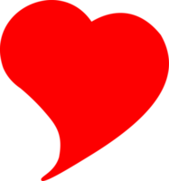 Red heart icon illustration. Love signs in red colors. png