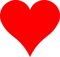 ilustração de ícone de coração vermelho. sinais de amor em cores vermelhas. png
