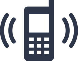 ícone simples de telefone tocando. sinal de toque do smartphone. ilustração de toque de smartphone ou telefone celular. png