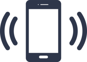 icono simple del teléfono que suena. señal de llamada de teléfono inteligente. ilustración de timbre de teléfono inteligente o teléfono móvil. png