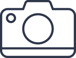 Camera line icon in grey colors. Photo signs for apps or website interface. png