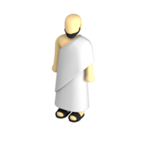 male umrah outfit front view 3d icon png