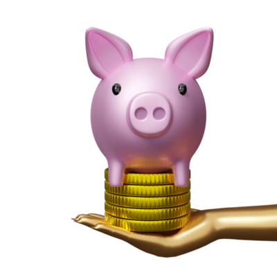 3D illustration golden piggy bank 10851854 PNG