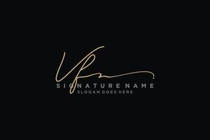 Initial VF Letter Signature Logo Template elegant design logo Sign Symbol template vector icon