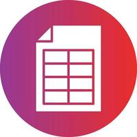 Spreadsheet Icon Style vector