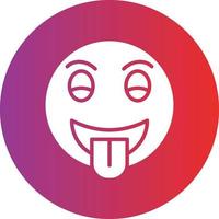 Tongue Out Icon Style vector