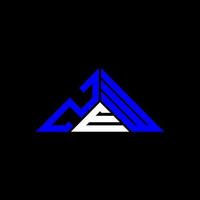 diseño creativo del logotipo de letra zew con gráfico vectorial, logotipo simple y moderno de zew en forma de triángulo. vector