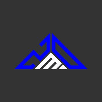 ZMD letter logo creative design with vector graphic, ZMD simple and modern logo in triangle shape.