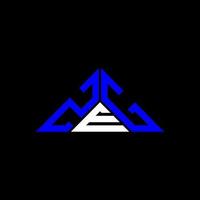 ZEG letter logo creative design with vector graphic, ZEG simple and modern logo in triangle shape.