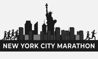 fondo de maratón de la ciudad de nueva york, adecuado para usar con temas similares vector