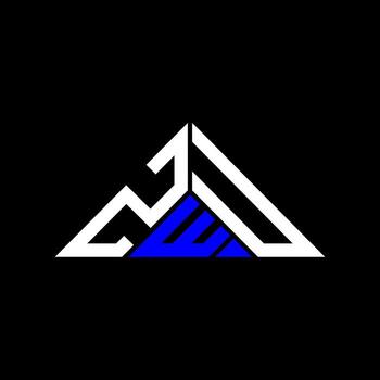 ZWU letter logo creative design with vector graphic, ZWU simple and modern logo in triangle shape.