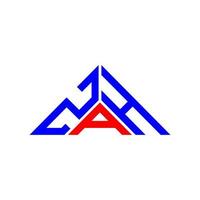 diseño creativo del logotipo de la letra zah con gráfico vectorial, logotipo simple y moderno de zah en forma de triángulo. vector