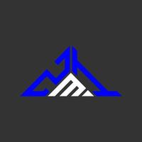 Diseño creativo del logotipo de la letra zmi con gráfico vectorial, logotipo simple y moderno de zmi en forma de triángulo. vector