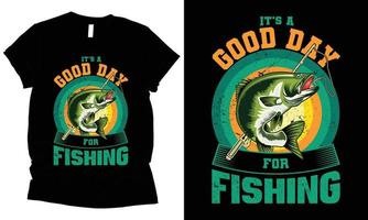 es un buen día para el diseño de camisetas de pesca.