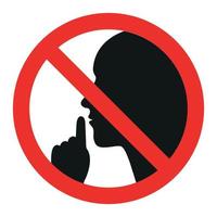 No conversation sign vector