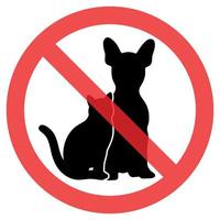 señal de prohibido mascotas vector