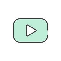Play button icon vector illustration