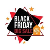 Black Friday Sale Web Banner Design Template. Advertising poster. Modern Vector illustration