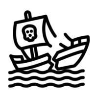 Shipwreck Icon Design vector