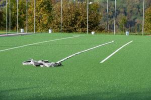 Laying of synthetic grass photo