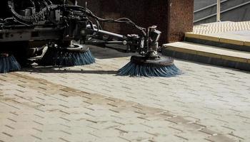 Sweeper machine cleaning photo