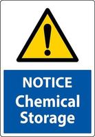 Notice Chemical Storage Symbol Sign On White Background vector