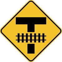 Highway Light Rail Transit Grade Crossing Sign vector