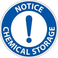 Notice Chemical Storage Symbol Sign On White Background vector