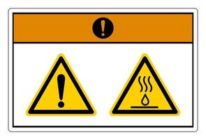 Warning Hot Liquids Burn Hazard Symbol Sign On White Background vector