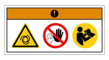 Warning Equipment Starts Automatically Symbol Sign On White Background vector